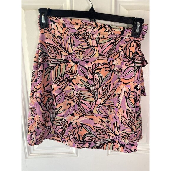 Molly bracken MINI WRAP SKIRT Pink Jeanne Floral Size Small Woman’s - Picture 4 of 9